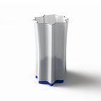 clear + transparent blue