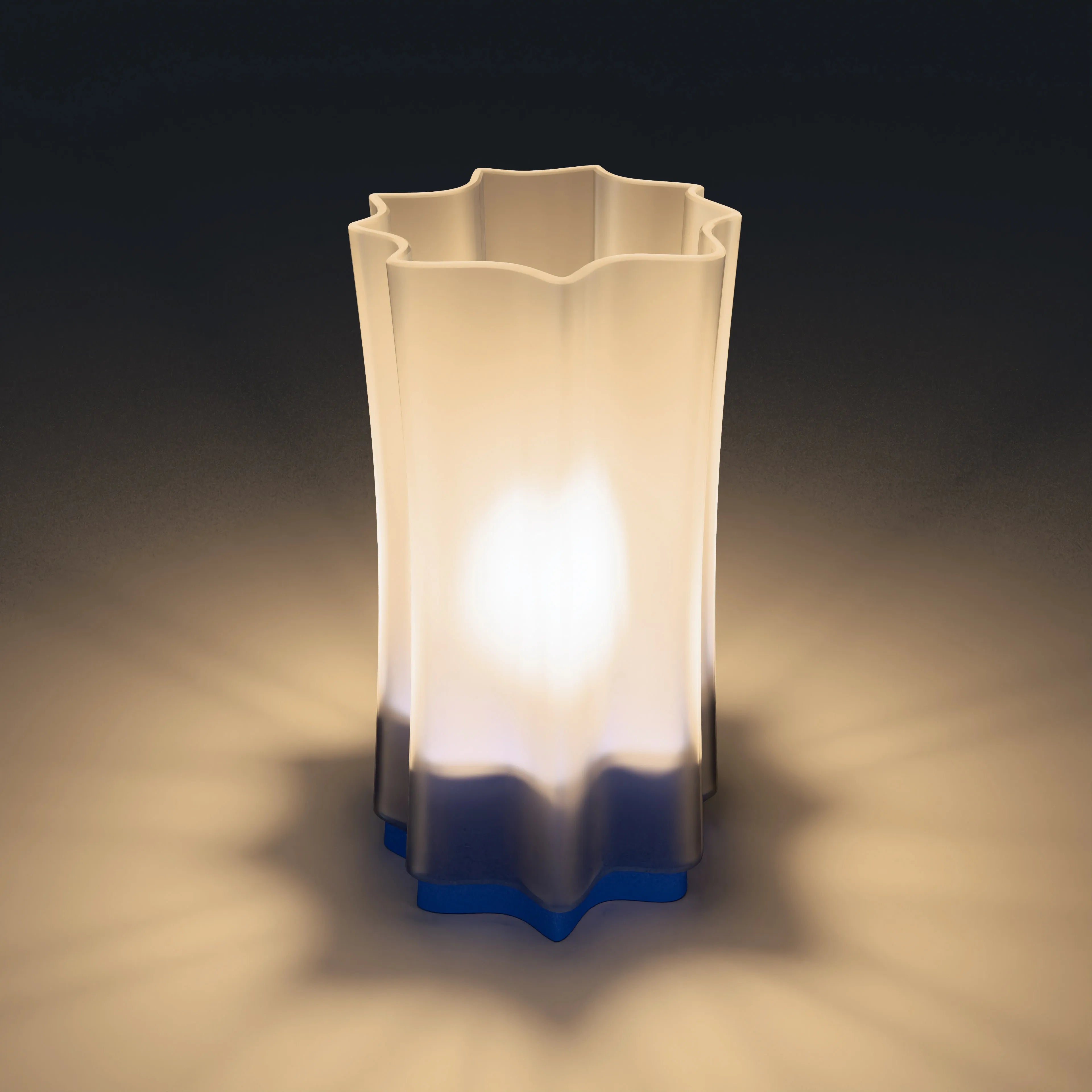 clear + transparent blue