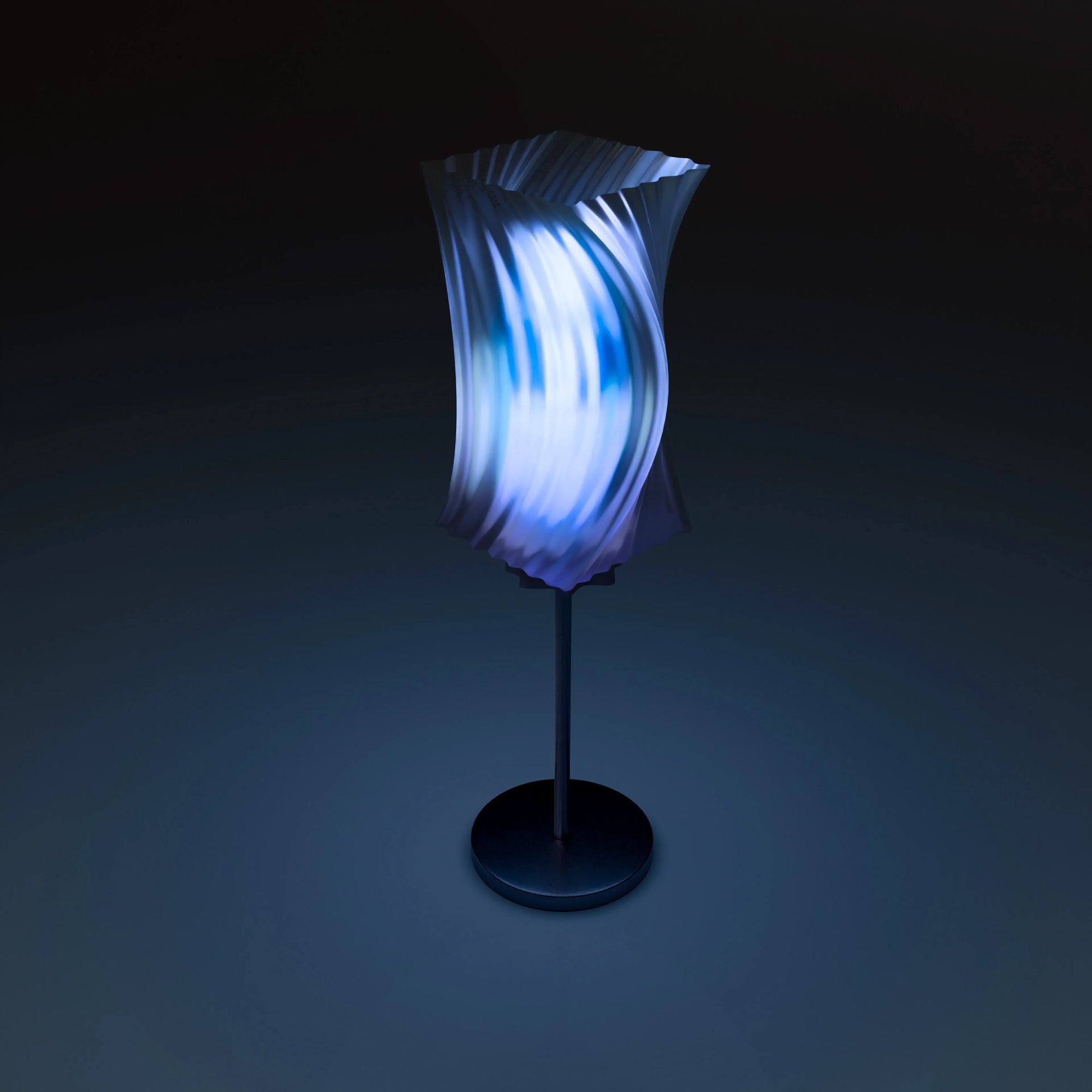 translucent black + blue